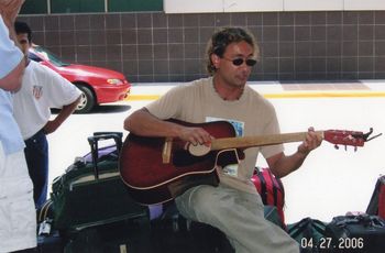 Jamming at LAX Airport, Los Angeles, California
