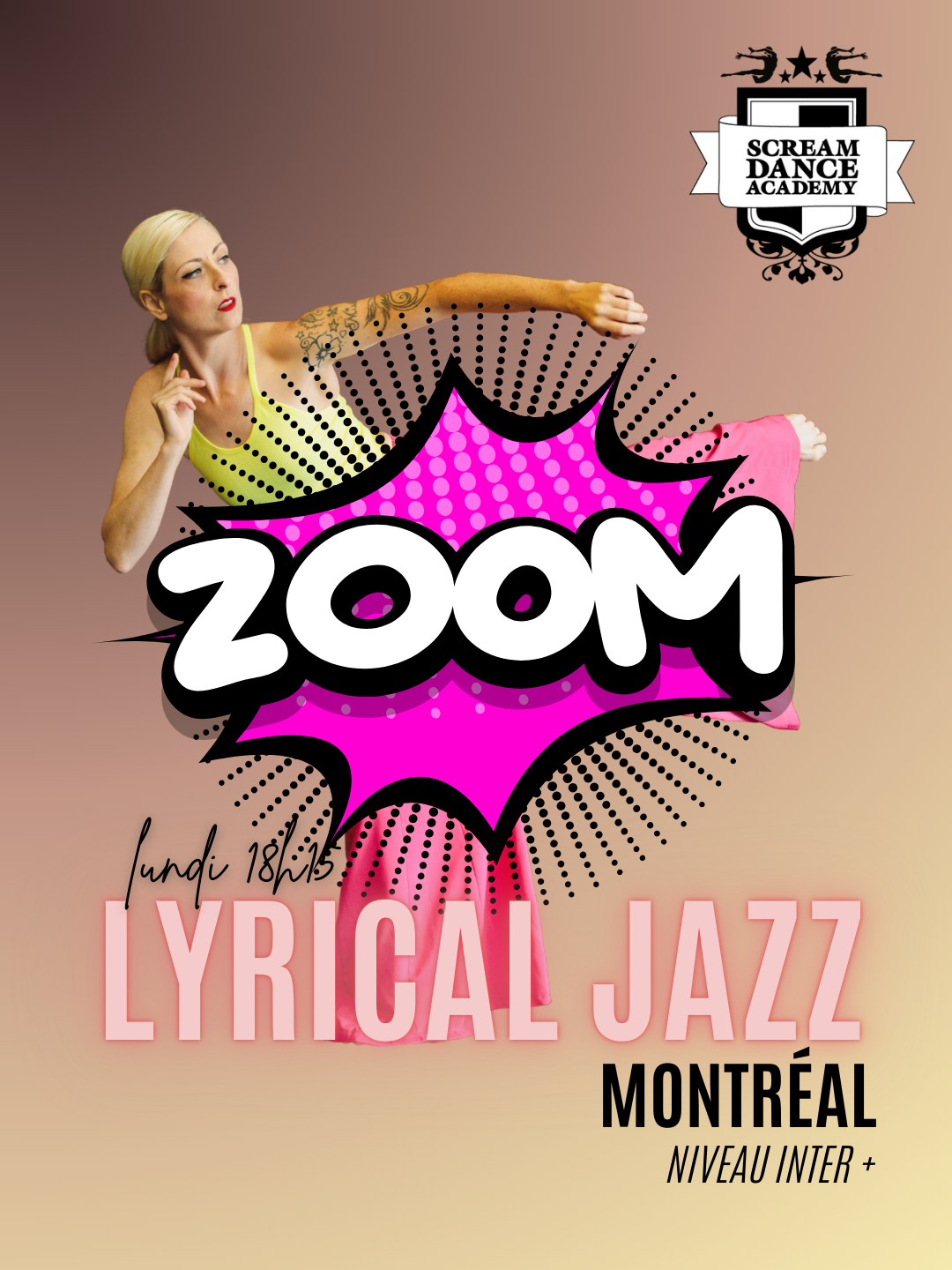 MTL - Lyrical Jazz 2026 lundi 18h15 DROP-IN ZOOM : OPTION TECHNIQUE SEULEMENT