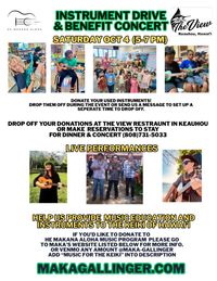 He Makana Aloha Concert And Instrument Drive