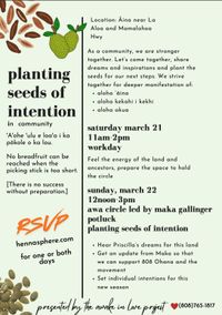 Maka Leads Awa Circle, Planting Seeds of Intention