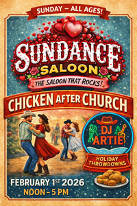 FAMILY DAY - SUNDAY CHICKEN AFTER CHURCH COUNTRY DANCING