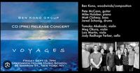 Ben Kono Group “Voyages” CD (Pre) Release Concert