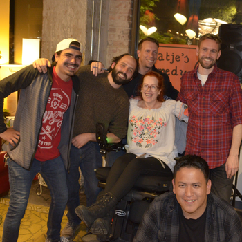 With Alejandro Sanchez, Julien Brooks, Eddie Stephens, Kaatje Gotcha, Joshua Fournier, and myself at Boiler Monkey Bistro
