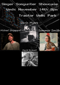 Singer-Songwriter Showcase featuring Devin Myers, Michael Sheppard, Sommer Smith, and David Bridwell (host)