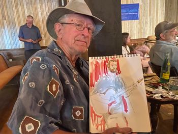 Thanks to Mark Nelson for the watercolor at The Redbird Listening Room.
