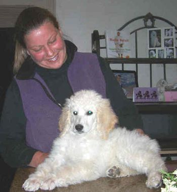 Suzanne and 10 week old HiDee
