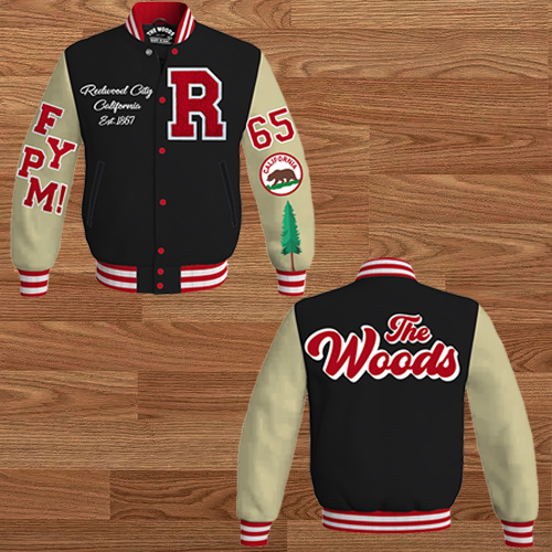 Classic Varsity Jacket(Red/White)