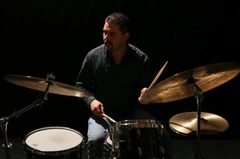 on drum set
