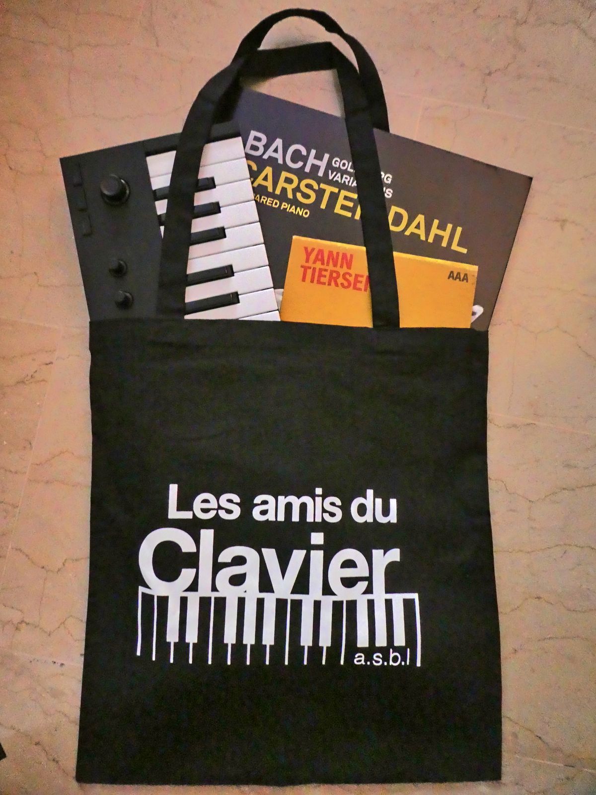 Sac d'achat LES AMIS DU CLAVIER en coton (100% / Oekotex, solide)