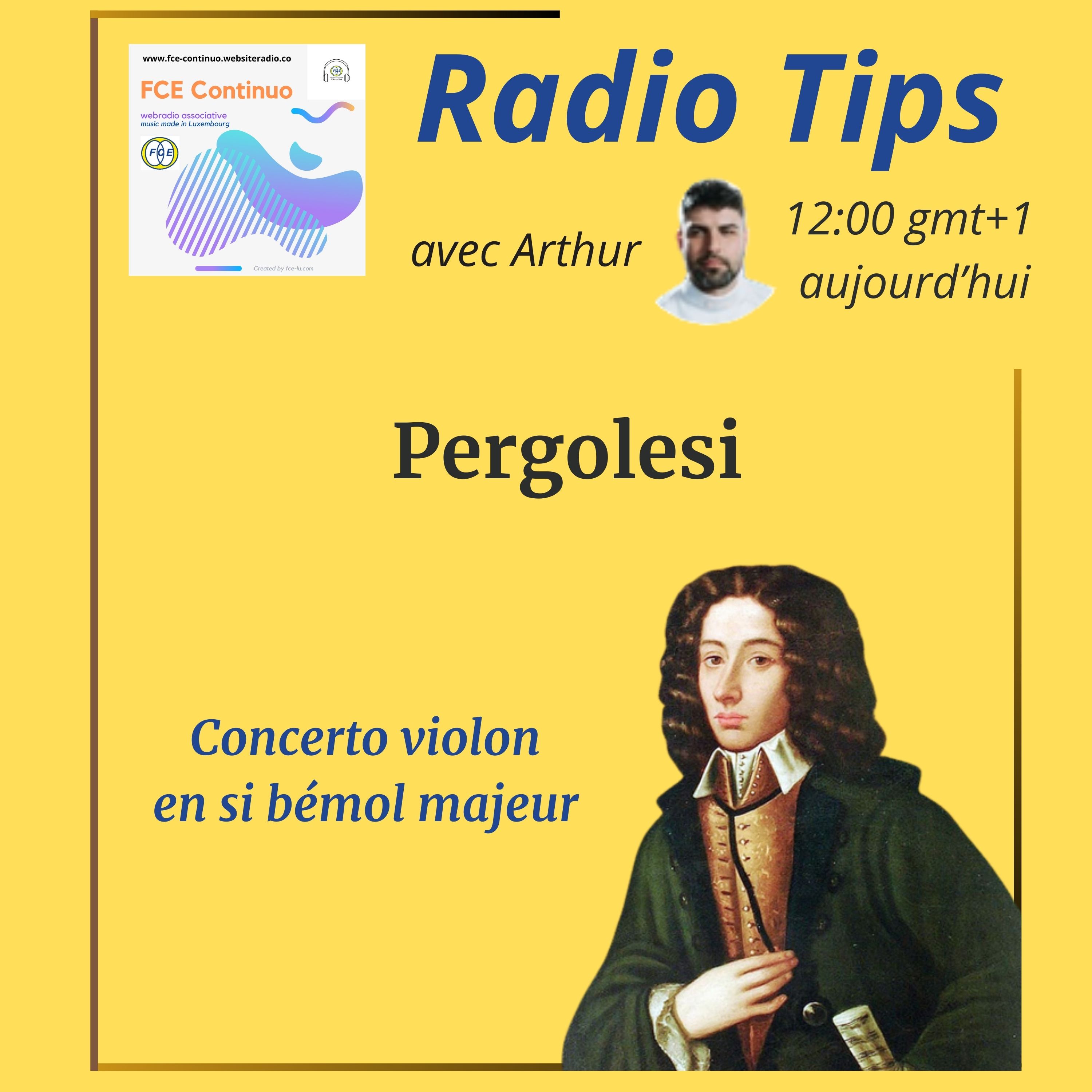 RADIO TIPS - Pergolesi: Concerto violon en si bémol majeur episode artwork