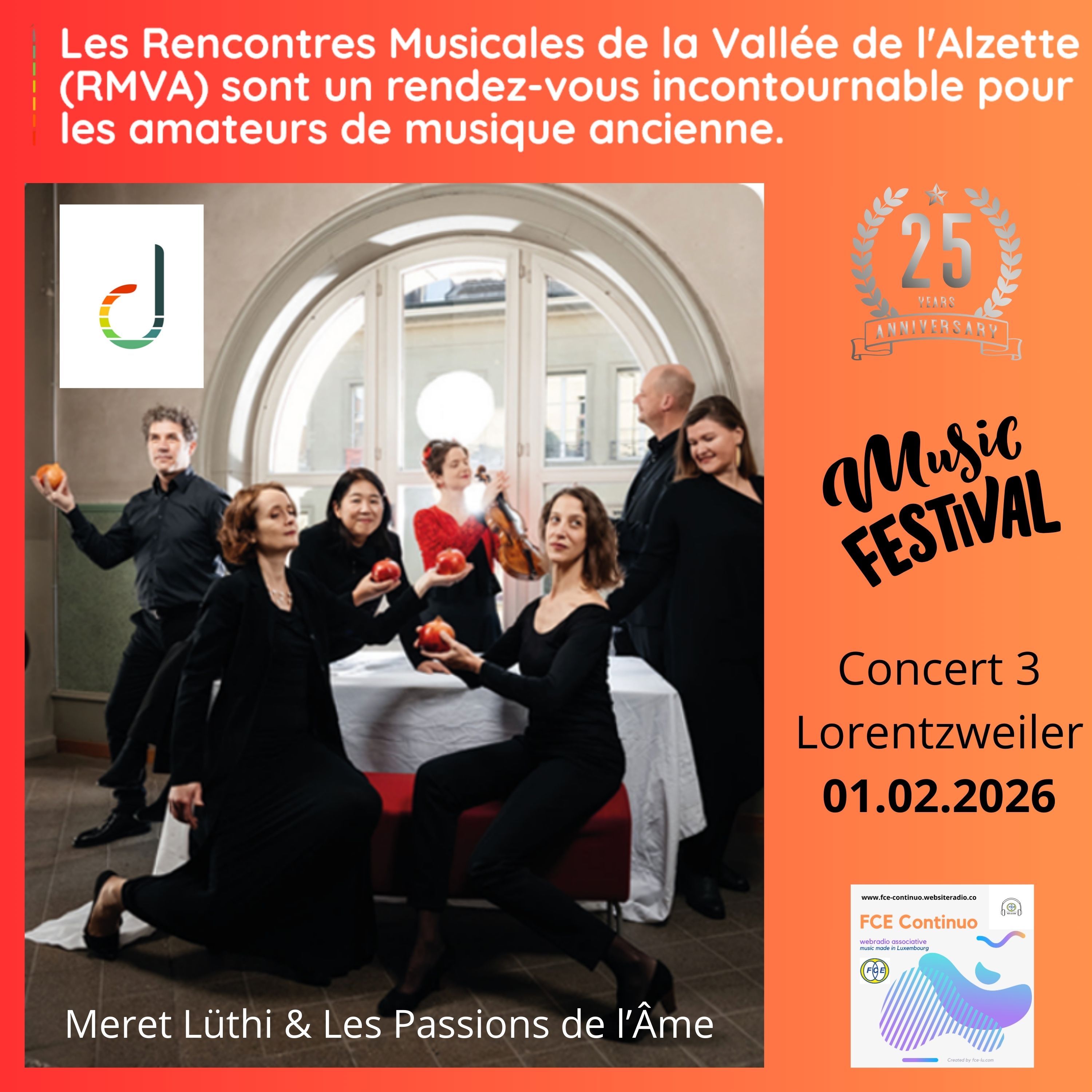 RMVA - Le Festival de Musique Ancienne fête ses 25 ans!