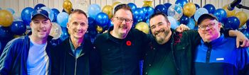 The line up looked a little different at Blue Jeans & Bling 2025 with Issac Moore filling in on percussion for us and adding a little "punk" flair to the evening. So fun!!
