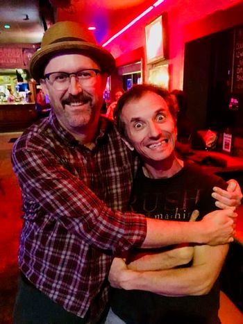 It was national "Hug A Bass Player" day.
