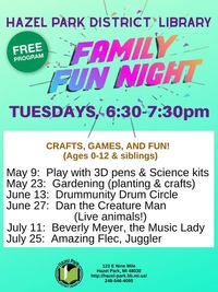 Family Fun Night at Hazel Park Library
