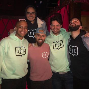 With Marcos J. Lopez, Danny Torres, Marcos Torres, and Jeremy Bosch at Rockwood Music Hall, 2019.
