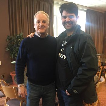 With Jim Petercsak for his 50th Anniversary at the Crane School of Music, 2018.

