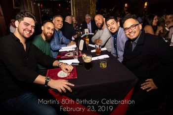 With the Torres Family at Martin Cohen's 80th Birthday Party, 2019.
