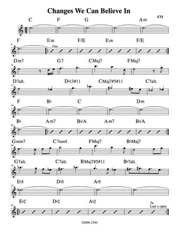 Changes We Can Believe In, full tune
