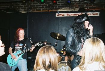 Corey Taylor (Slipknot) and Jim on stage in Des Moines Iowa
