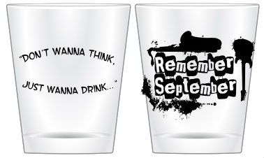 "Don't Wanna Think" Shot Glass