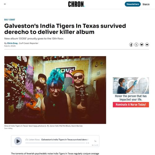 Chron.com, India Tigers in Texas, Dose, Album, Galveston
