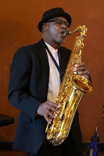 Derwin on Sax at Private Event Houston Public Library
