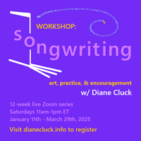 12-Week Songwriting Workshop, Saturdays 11am-1pm ET