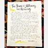 Handwritten Lyrics on Cotton Khadi Paper