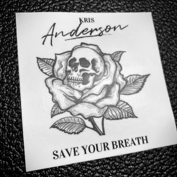 White Save Your Breath Sticker