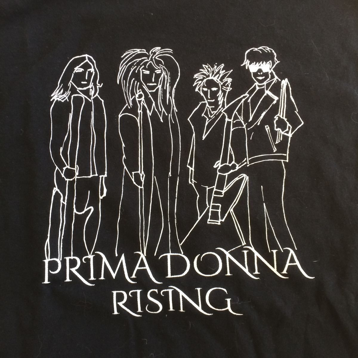 T-shirt - Black with White Line Drawing