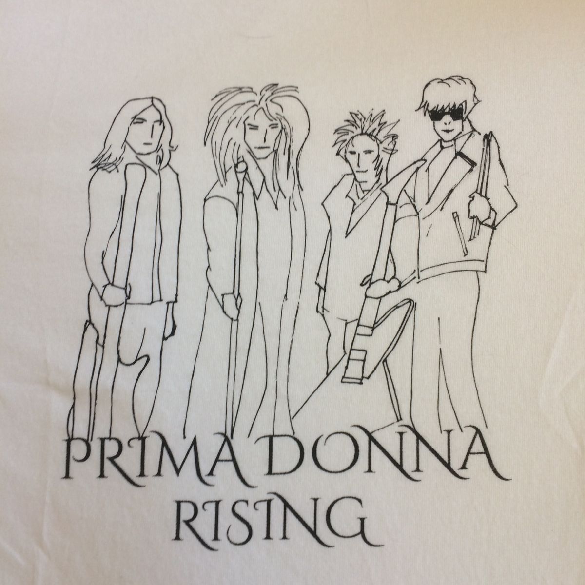 T-shirt - White with Black Line Drawing