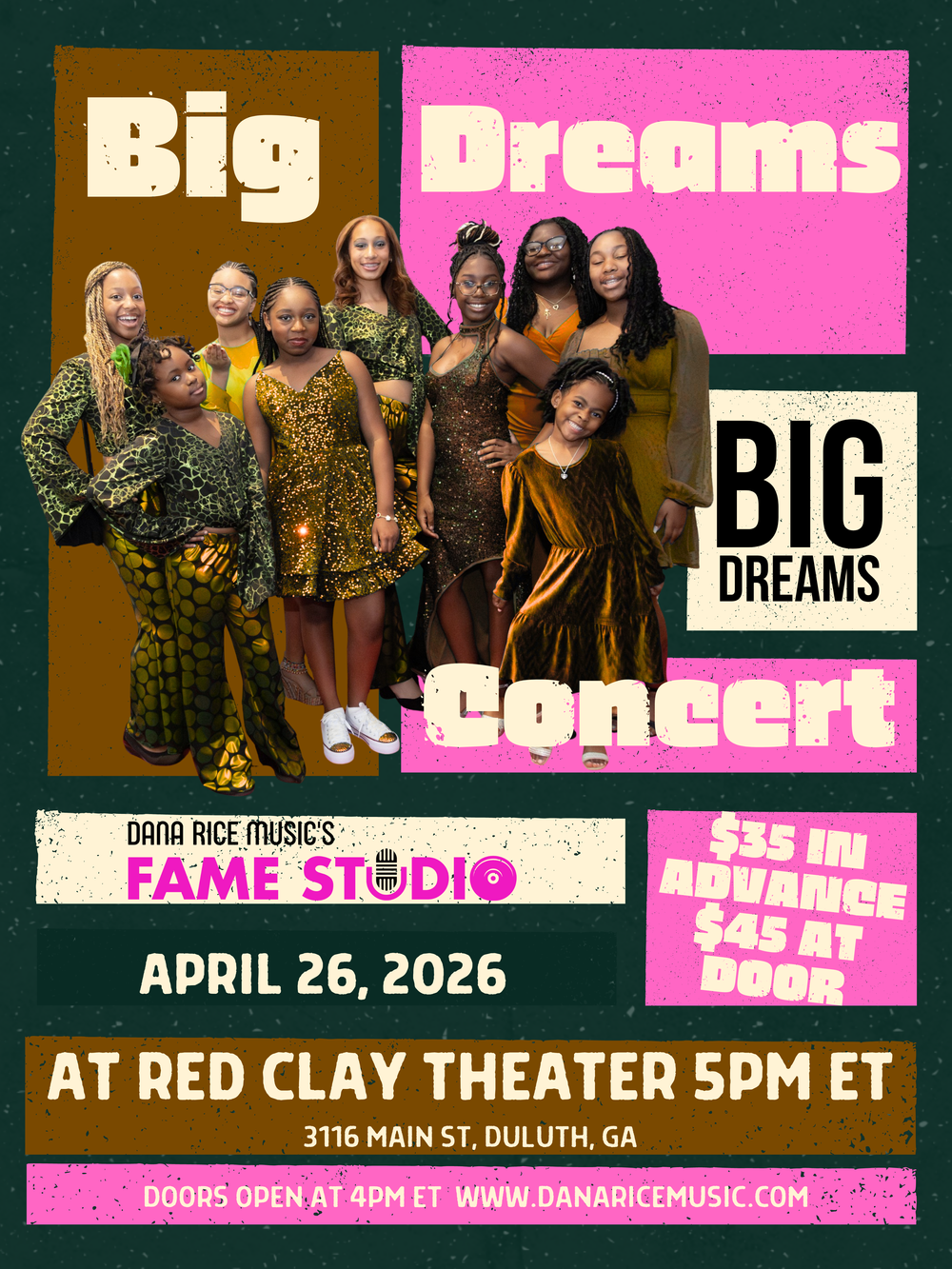 BIG DREAMS CONCERT TICKETS ON SALE