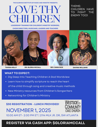Love Thy Children Seminar For Children's Ministry Leaders and Workers
