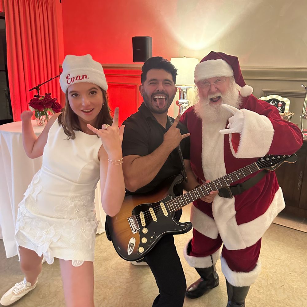 Live music at a Houston Christmas party