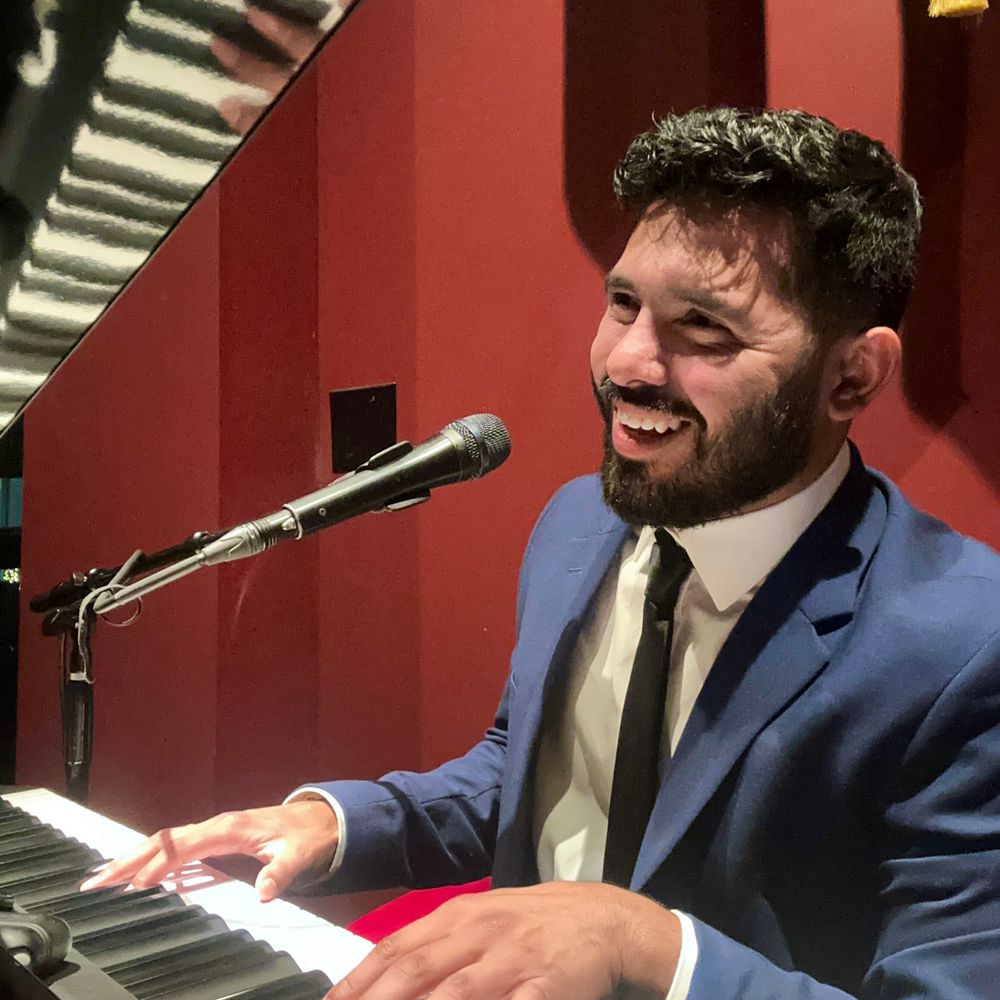 Intimate dinner party piano performance in Houston