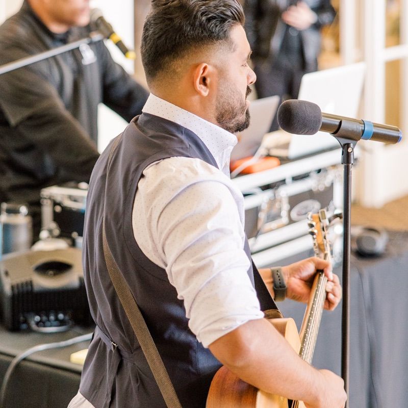 Boss Loopstation setup at a Houston wedding