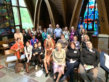 Attending a cantor workshop offered by the National Association of Pastoral Musicians in Worcester.  Am in the far left to the back!
