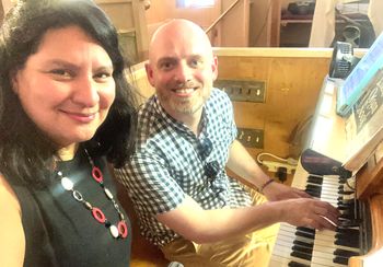 Teaching my first organ student who is also a church music director
