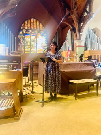 Cantoring for an Episcopalian worship service that featured a Christmas pageant
