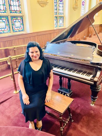 Presenting and playing for a Chopin lecture-recital at Our Lady of Mount Carmel Church in Springfield, MA
