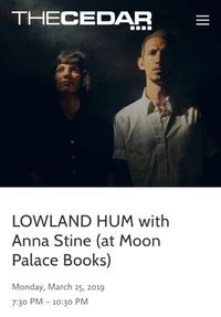 The Cedar Presents: Lowland Hum with Anna Stine