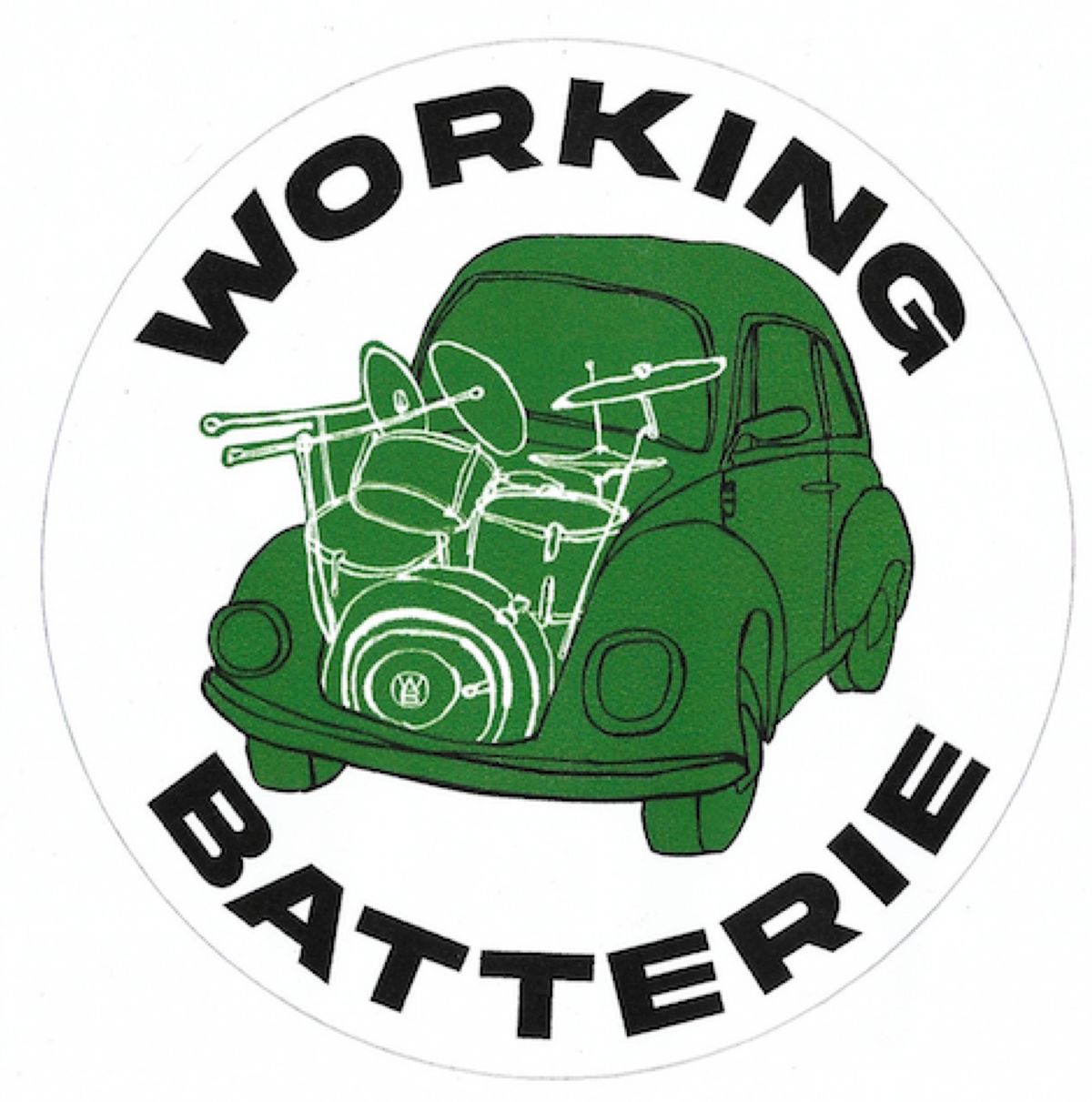 Working Batterie Sticker