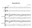 "Anyone But You" Sheet Music
