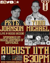 Todd Michael and Pete Johnson Live at Reese Music in the Park 