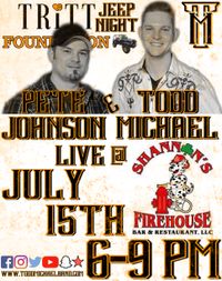 Todd Michael and Pete Johnson Tritt Jeep Night at Shannon's Firehouse