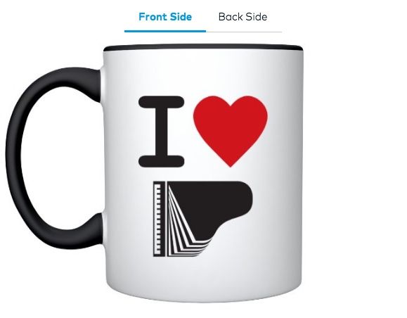 I Love Piano Coffee Mug