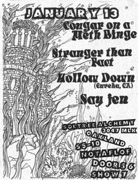 House Show with Cougar on a Meth Binge, Stranger Than Fact, and Say Jen