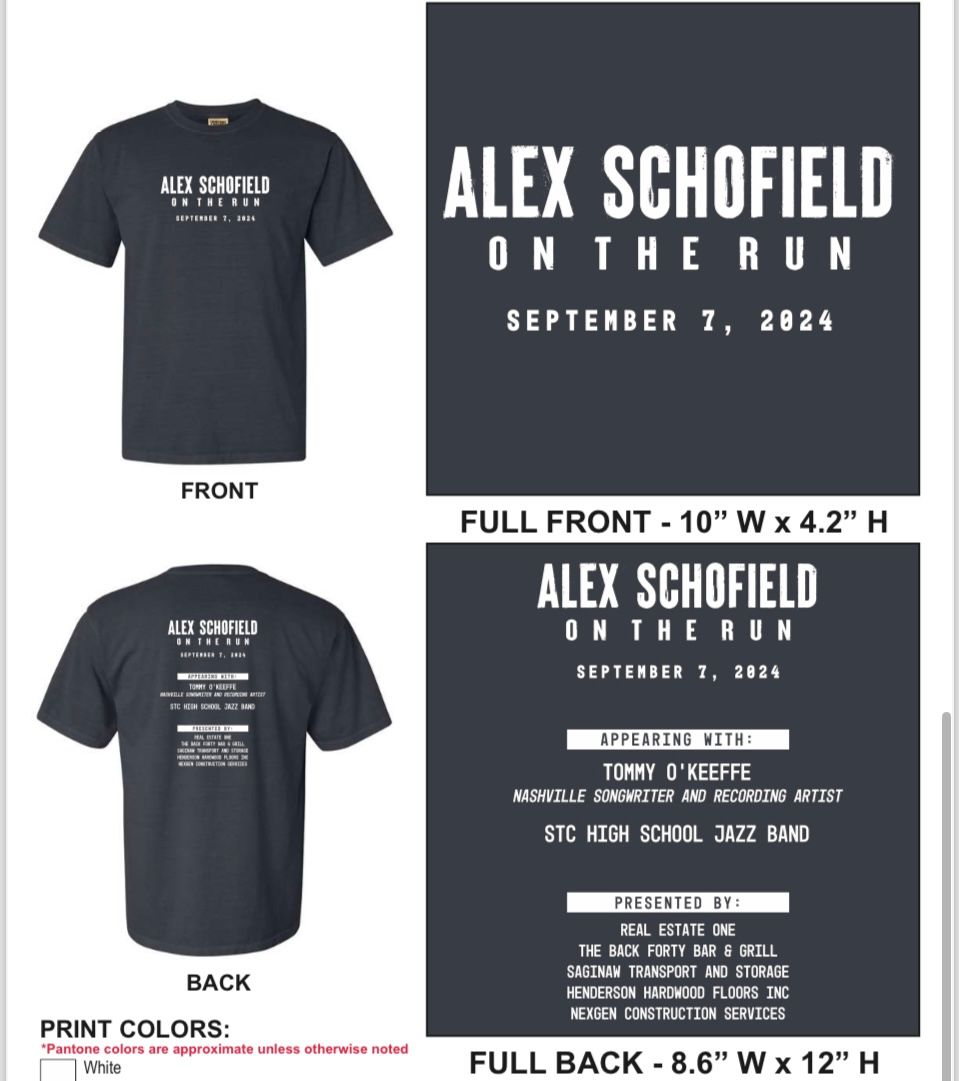2024 On The Run Black Tee Shirt-LAST CHANCE