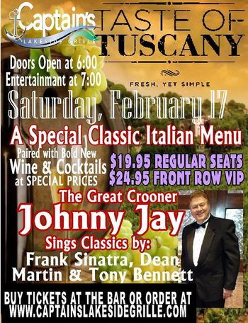 Italian Night Show Poster for Rat Pack Tribute
