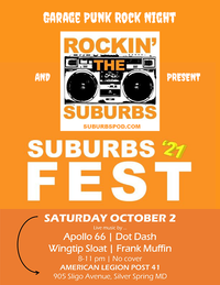 Rockin' the Suburbs Fest with Apollo 66, Dot Dash, Wingtip Sloat, Frank Muffin